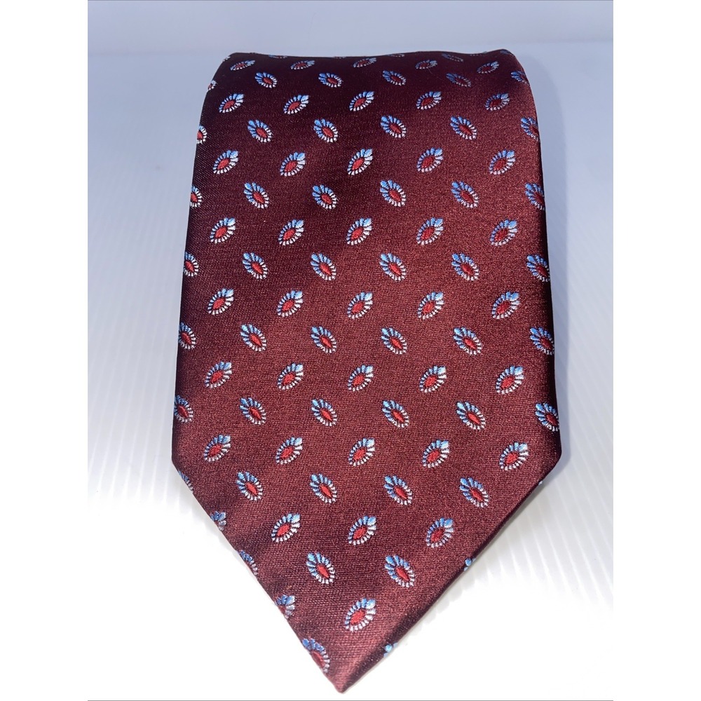 Ermenegildo Zegna Mens 100% Silk Tie Burgundy Red 62 In T44